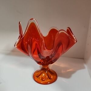 Vibrant Orange Glass Bowl